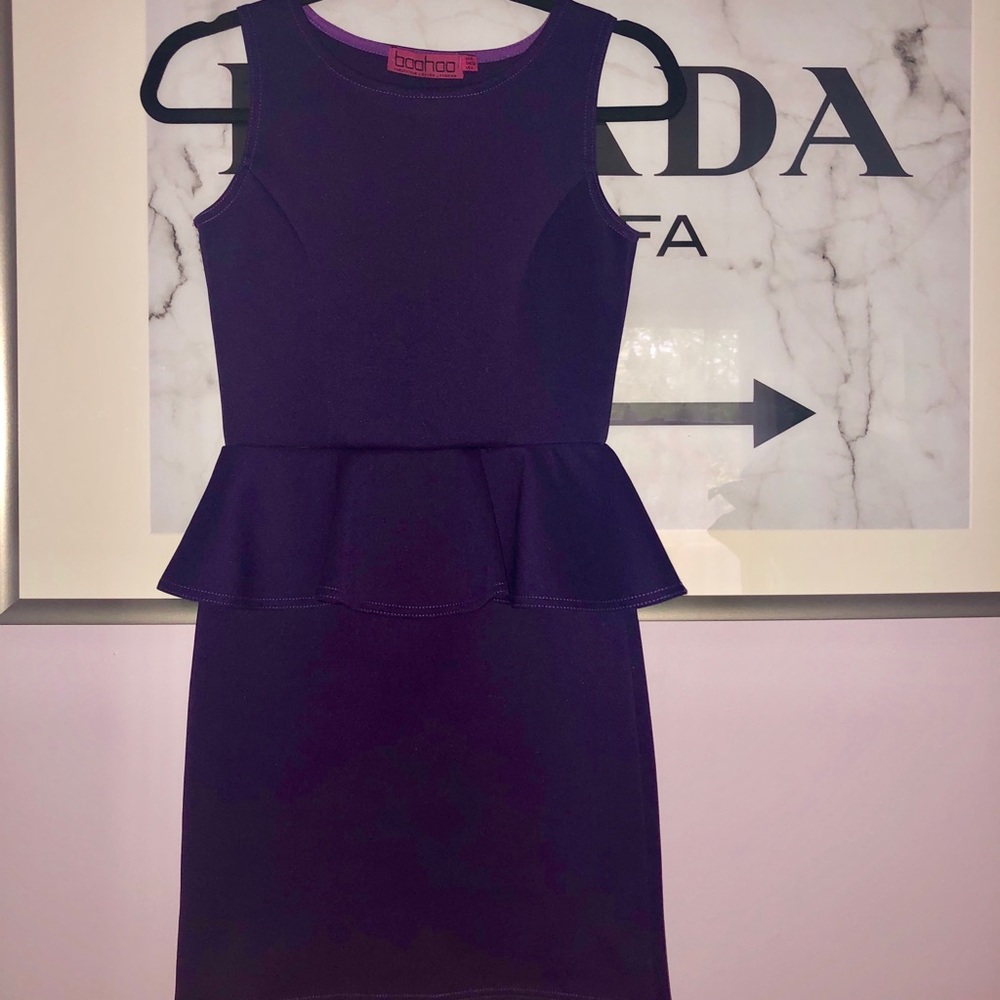 Boohoo peplum evening dress